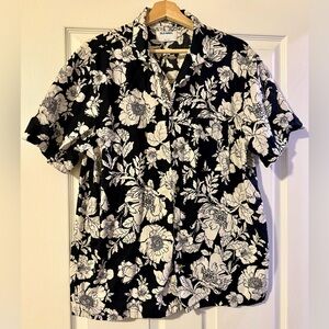 Old Navy Floral Button Down Short Sleeve Men's Shirt